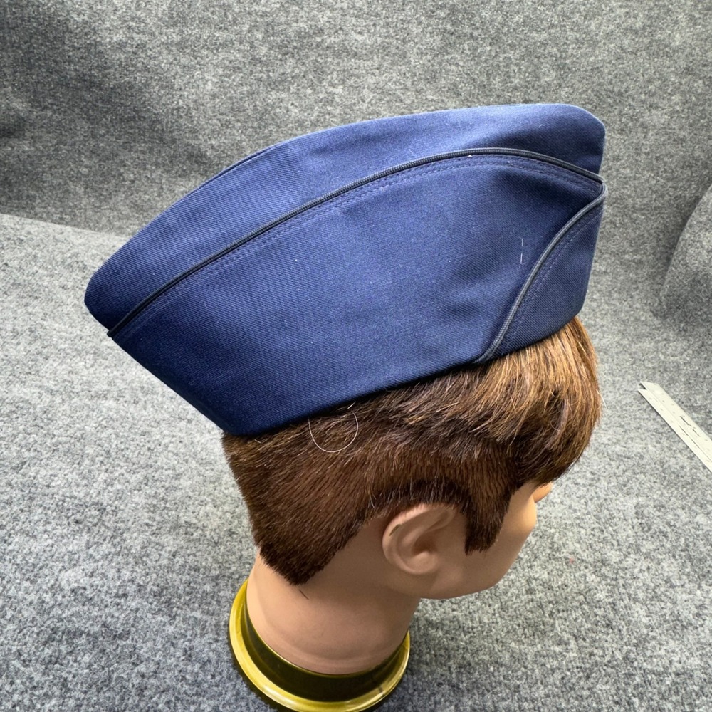 DSCP Garrison Cap Mens 7 Blue US Air Force USAF Military Flight Side Hat Uniform